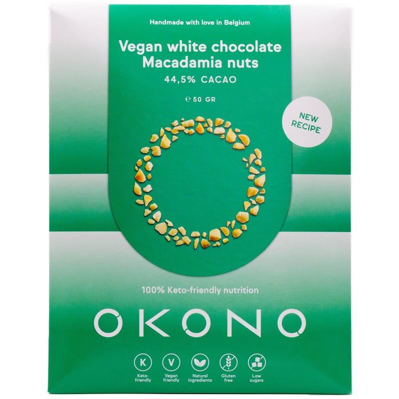 OKONO - Keto vegane weiße Schokoladen-Macadamia-Nüsse